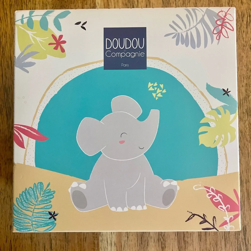 Doudou et Compagnie Cute Gray Elephant Baby Booties NWT